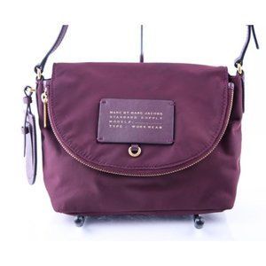 Marc by Marc Jacobs Preppy Legend Natasha Mini Purple Burgundy Nylon Cross Body